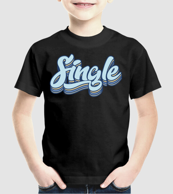 Retro single model negru pe tricou