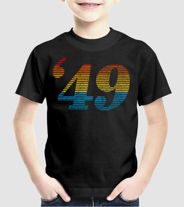 Retro Birthday 1949 model negru pe tricou