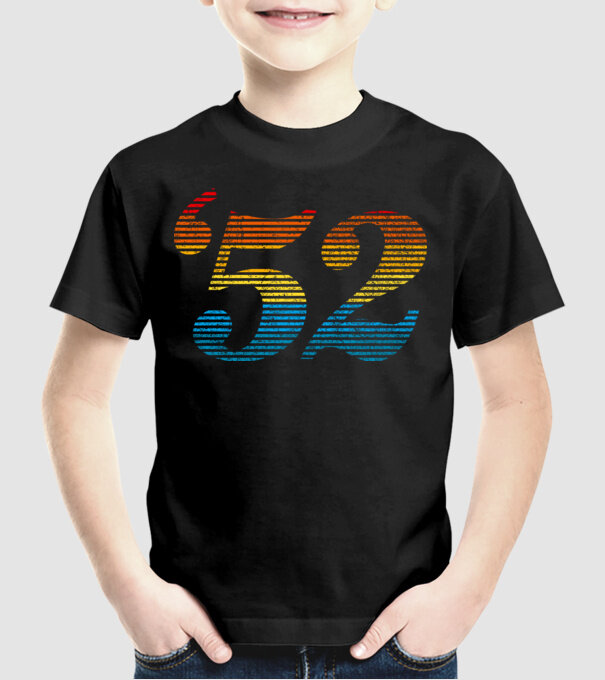 Retro Birthday 1952 model negru pe tricou