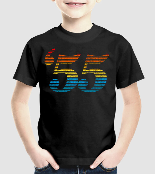 Retro Birthday 1955 model negru pe tricou