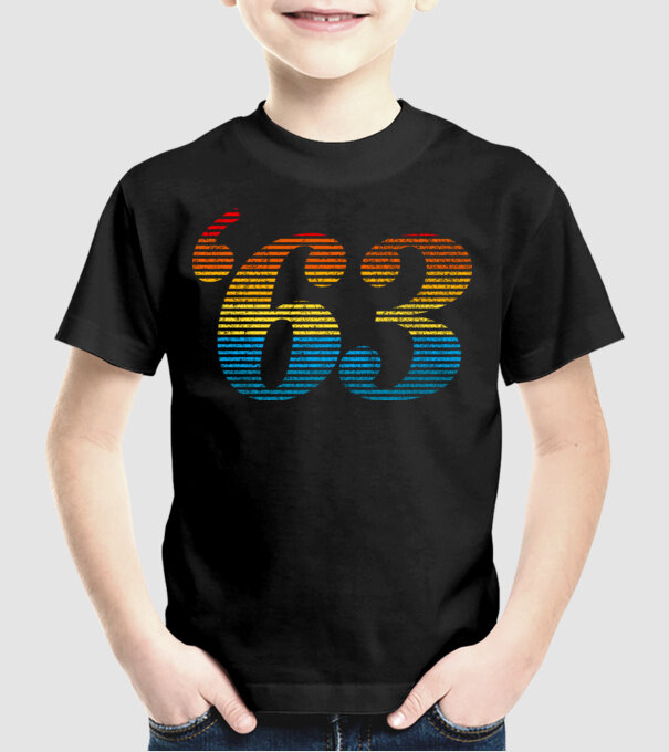 Retro Birthday 1963 model negru pe tricou