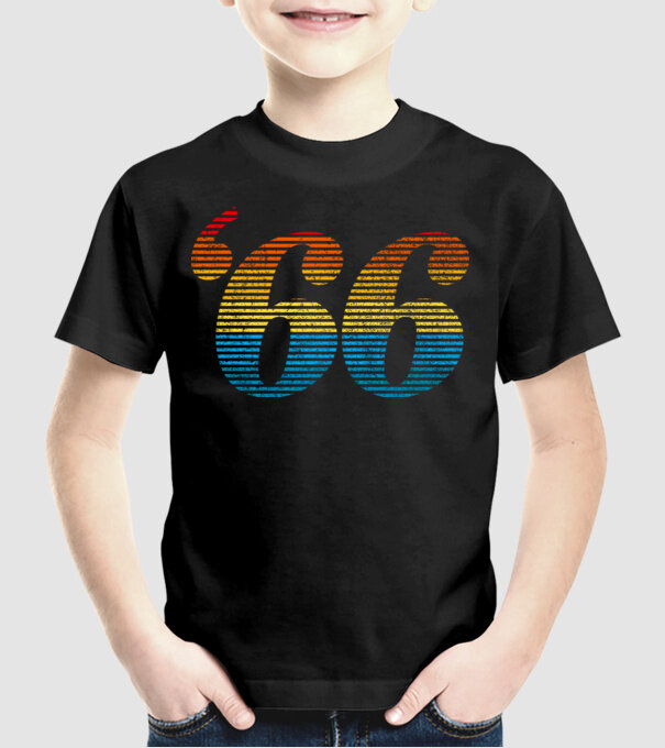 Retro Birthday 1966 model negru pe tricou
