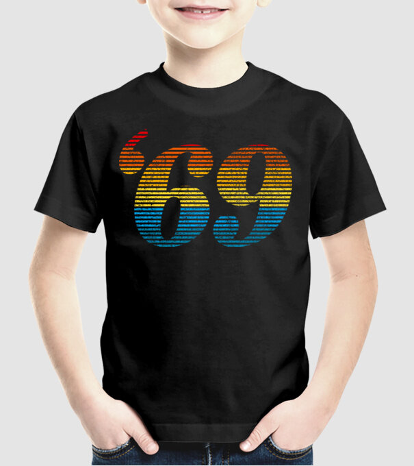Retro Birthday 1969 model negru pe tricou