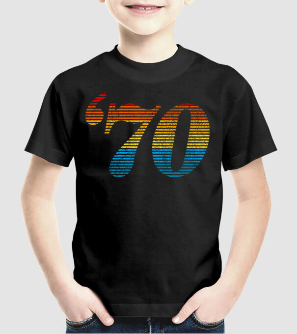 Retro Birthday 1970 model negru pe tricou