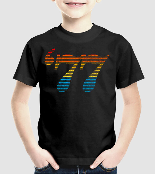 Retro Birthday 1977 model negru pe tricou