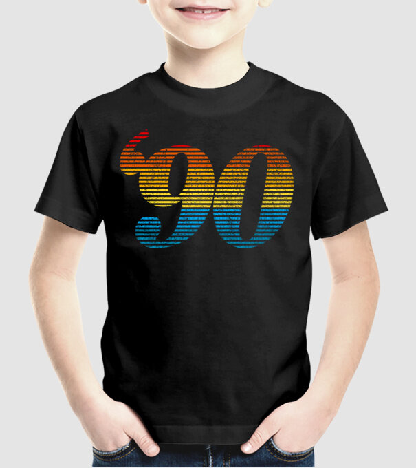 Retro Birthday 1990 model negru pe tricou