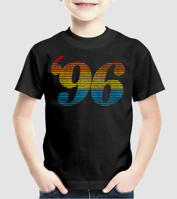 Retro Birthday 1996 model negru pe tricou