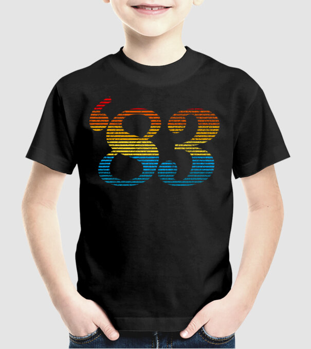 Retro Birthday 1983 model negru pe tricou