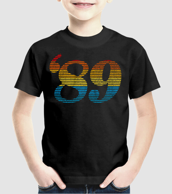 Retro Birthday 1989 model negru pe tricou