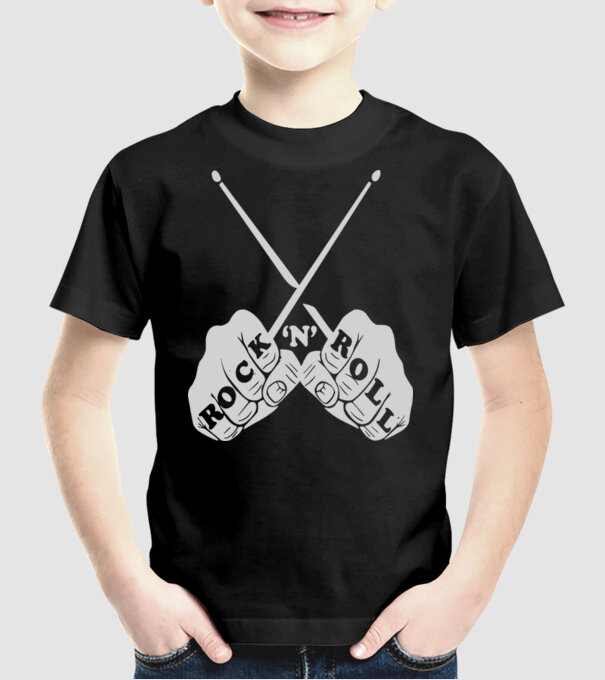 Rock-N-Roll model negru pe tricou