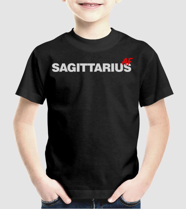 SAGITTARIUS as fuck model negru pe tricou