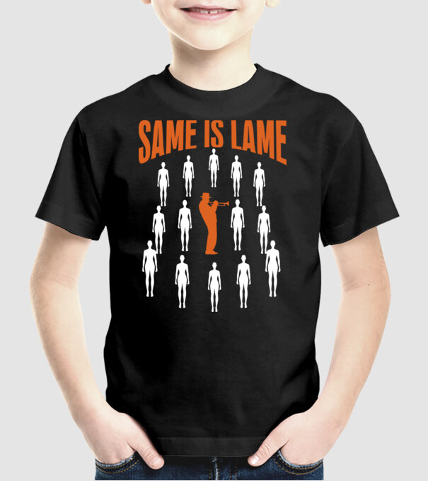 Same is lame trumpet model negru pe tricou