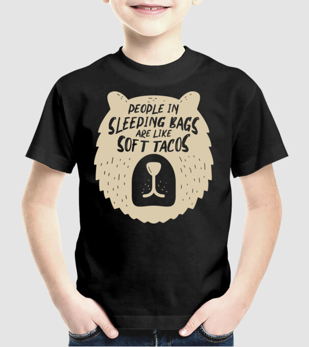 Soft tacos model negru pe tricou