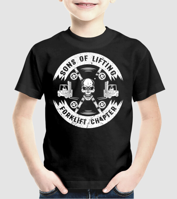SONS OF LIFTING model negru pe tricou