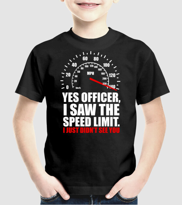 Speed limit model negru pe tricou