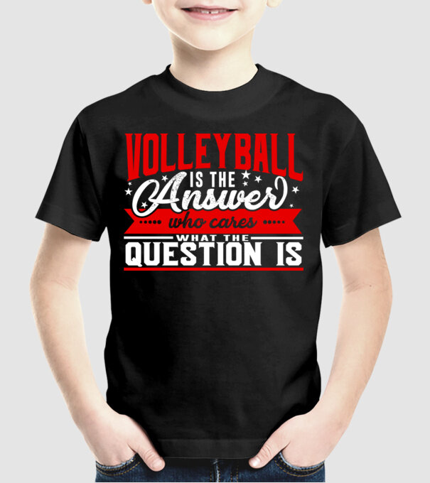 Sport is the answer VOLEIBALIST model negru pe tricou