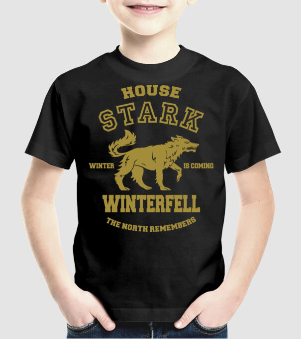 stark model negru pe tricou