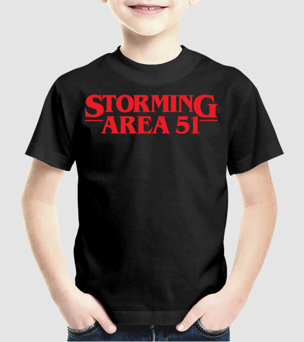 storming area 51 things model negru pe tricou