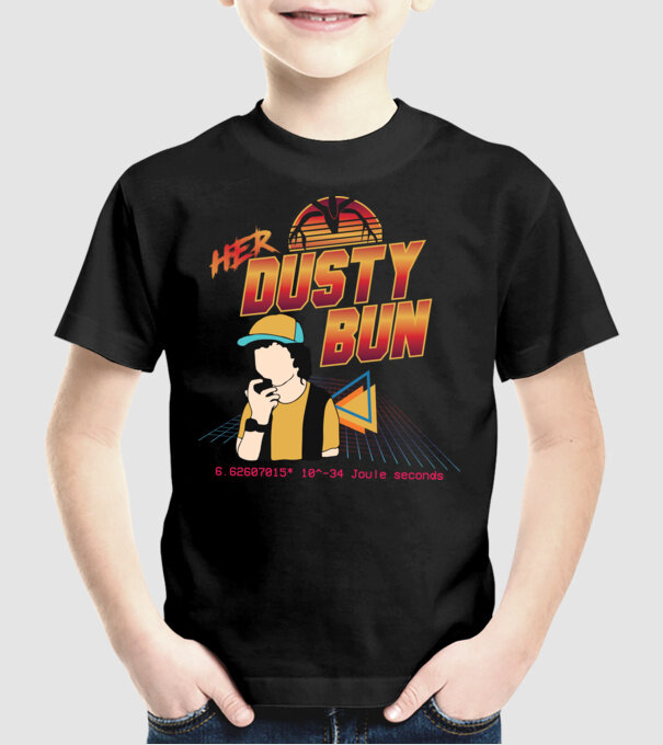 Stranger couple 80s retro Dustin model negru pe tricou