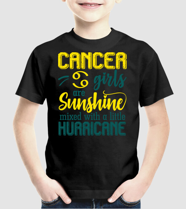 Sunshine with Hurricane CANCER model negru pe tricou