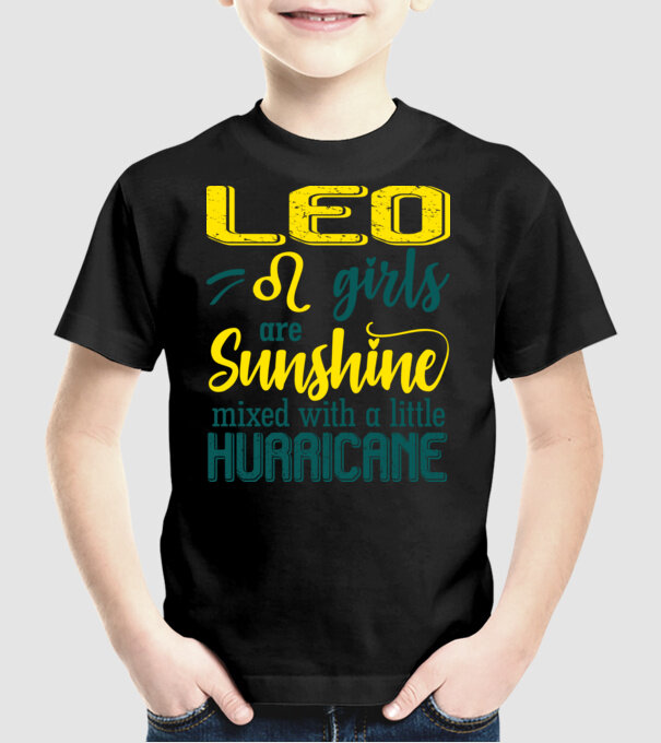 Sunshine with Hurricane LEO model negru pe tricou