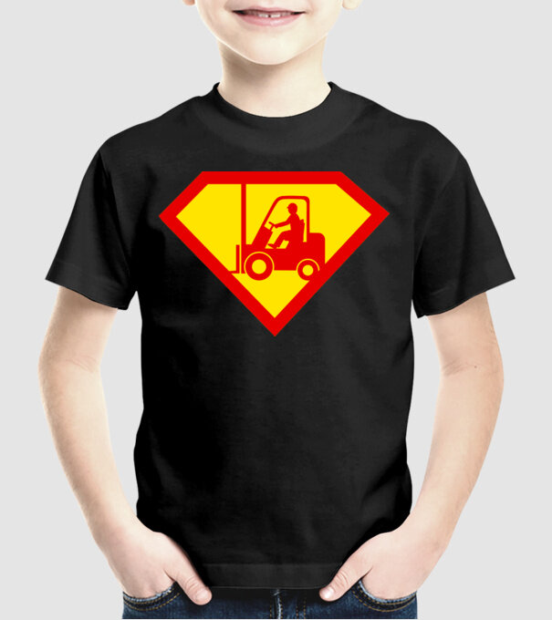 Stivuitorist profesionist model negru pe tricou