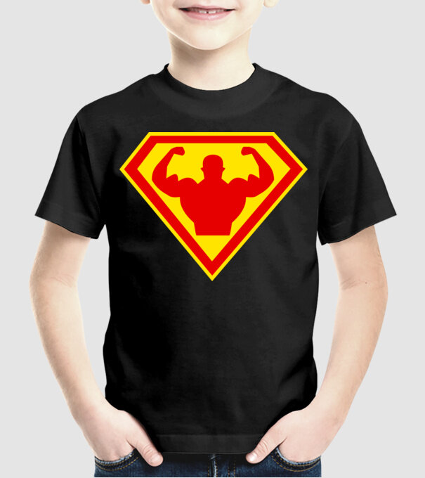 Superom model negru pe tricou