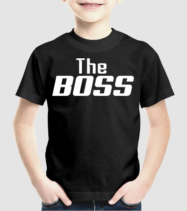 The Boss model negru pe tricou