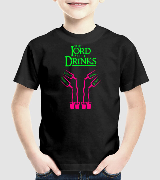 The Lord Of The Drinks model negru pe tricou
