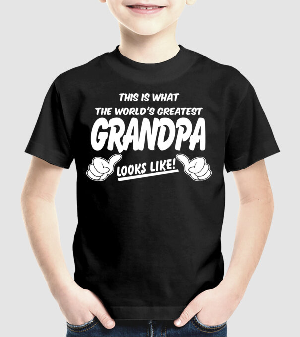 This is what the worlds greatest grandpa model negru pe tricou