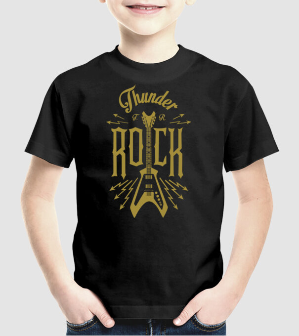 Thunder Rock model negru pe tricou
