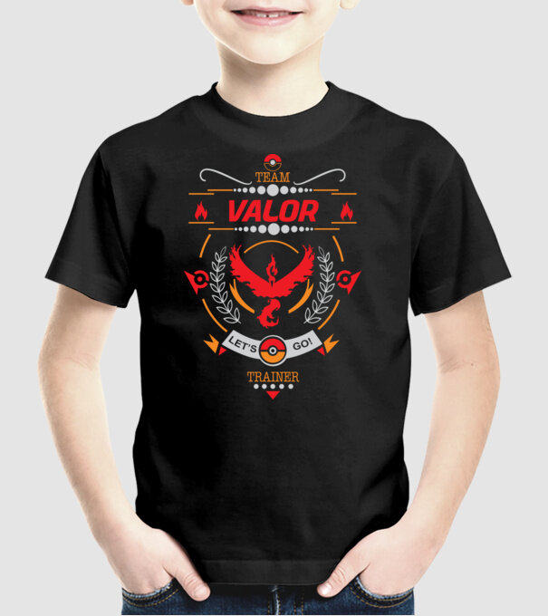 Valor team model negru pe tricou