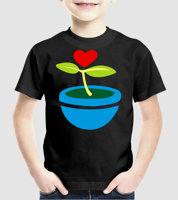 Floricică model negru pe tricou