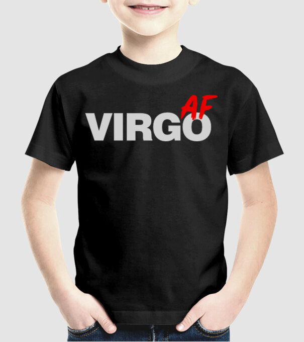 VIRGO as fuck model negru pe tricou