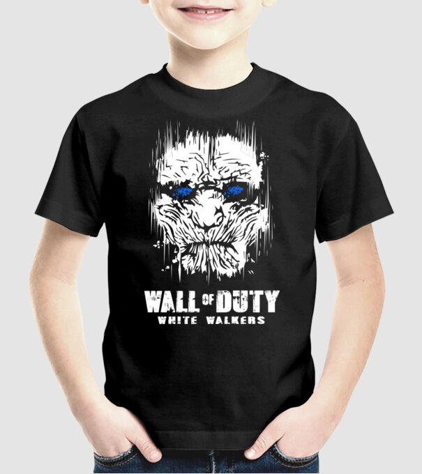 Wall Of Duty model negru pe tricou