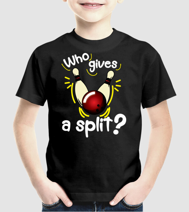 Who gives a split model negru pe tricou
