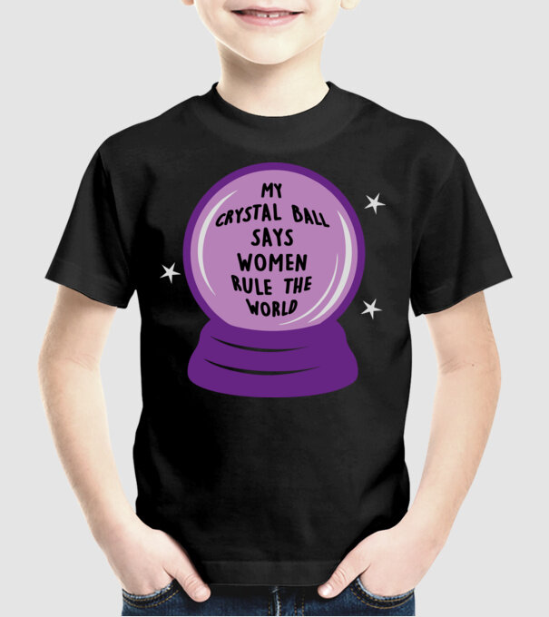 Women rule the world model negru pe tricou