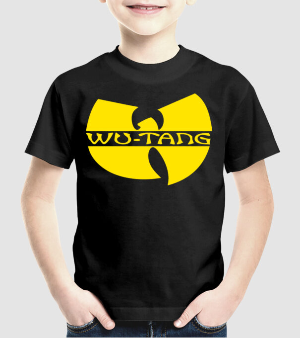 wu tang logo model negru pe tricou