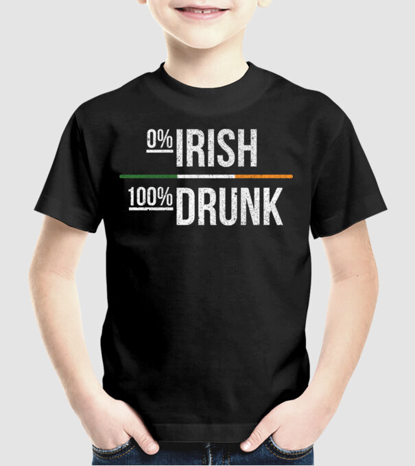 Zero irish model negru pe tricou
