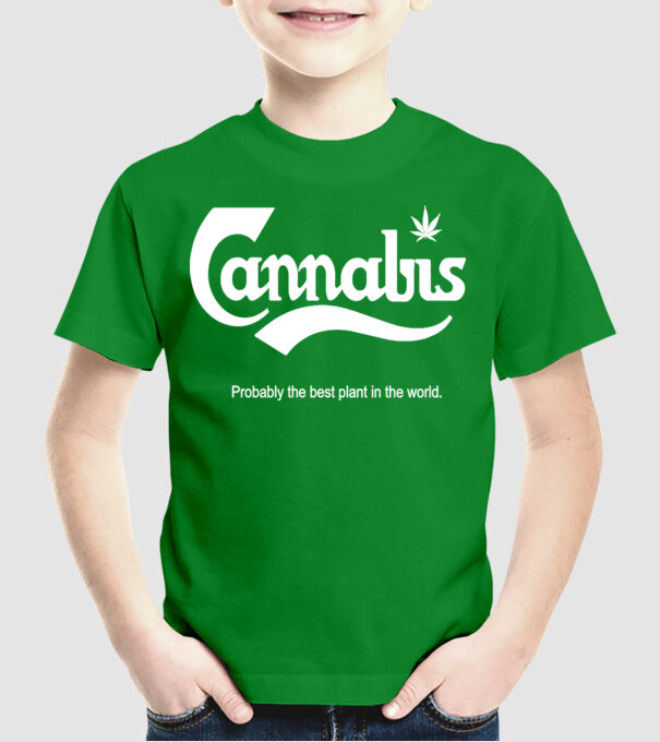 Cannabis model verde pe tricou