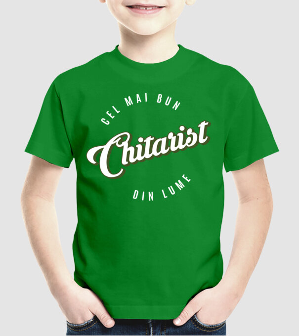 Cel mai bun Chitarist din lume model verde pe tricou
