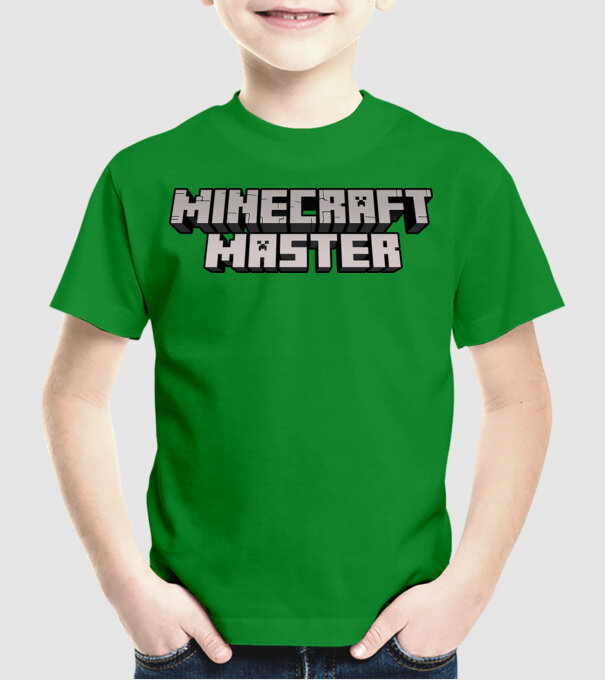 Minecraft Master model verde pe tricou