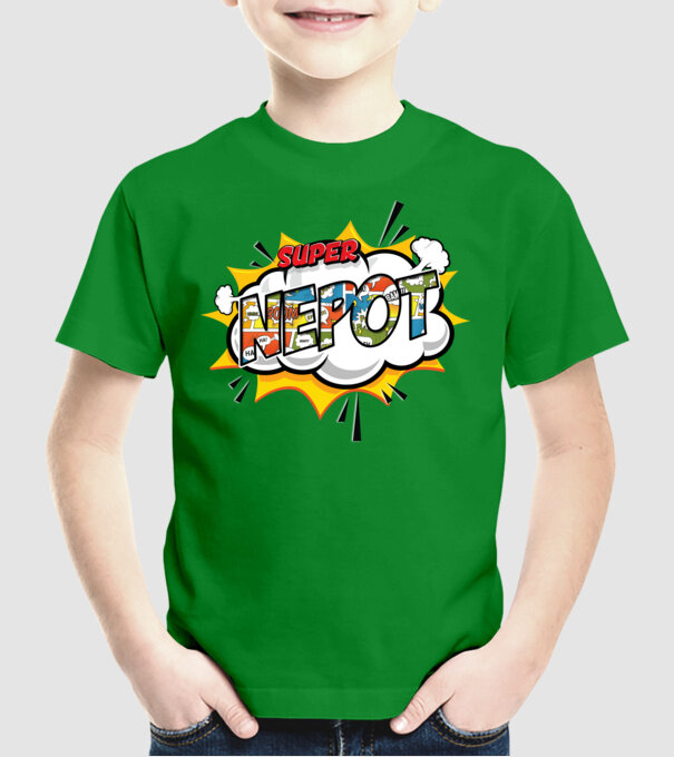 Super Nepot model verde pe tricou