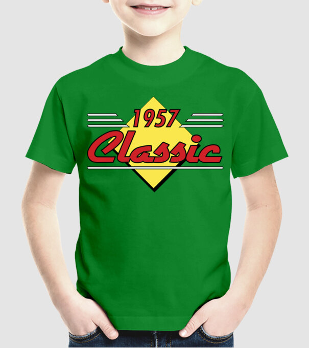 Classic - 1957 model verde pe tricou