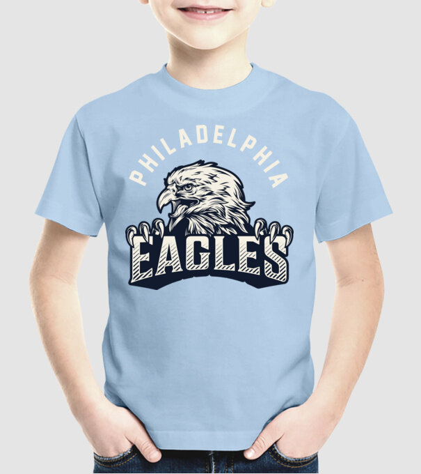 Philadelphia Eagles model albastru deschis pe tricou