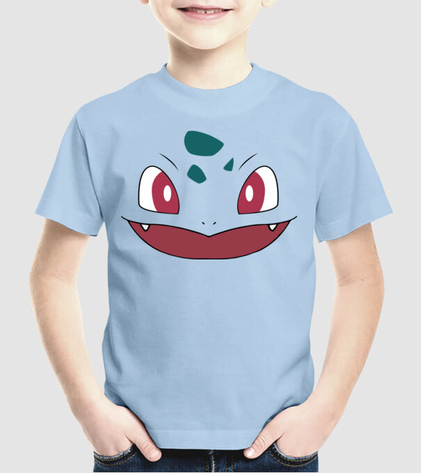 Bulbasaur model albastru deschis pe tricou