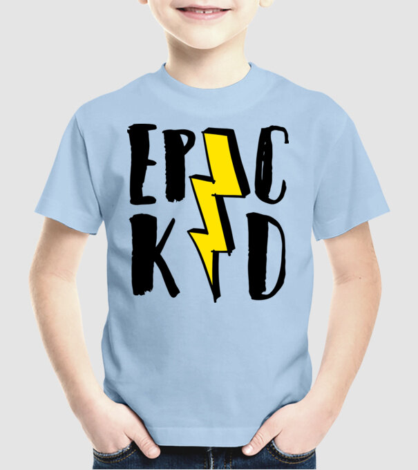 EpicKid model albastru deschis pe tricou