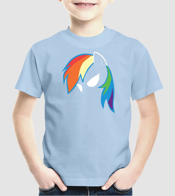 Rainbow Dash model albastru deschis pe tricou