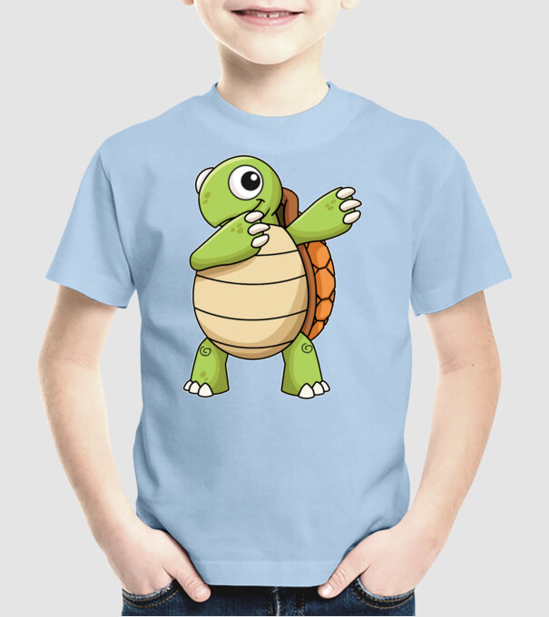 Broască țestoasă DAB model albastru deschis pe tricou