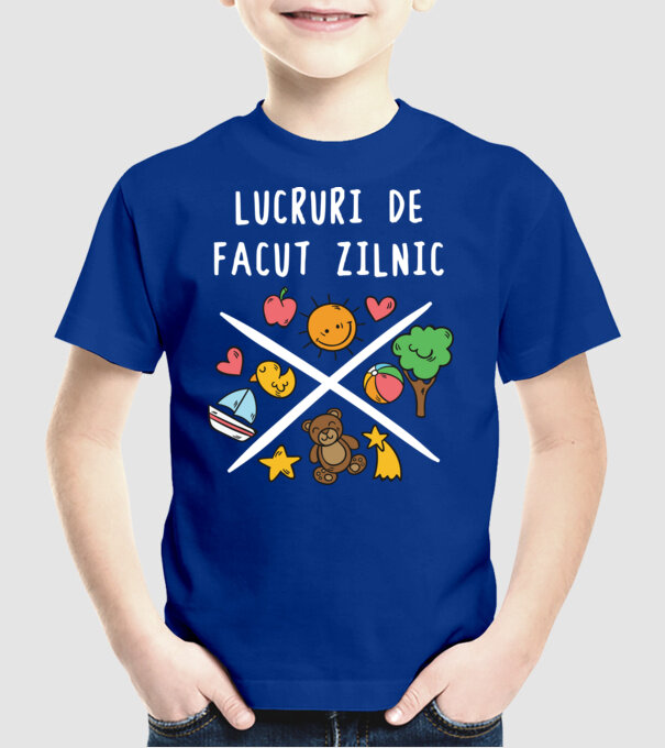 lucruri de făcut zilnic model albastru regal pe tricou